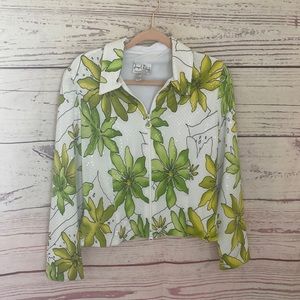 Joseph Ribkoff Green Floral Jacket